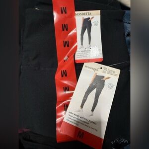 Mondetta Black or Maroon High Waist Active Legging NWT M